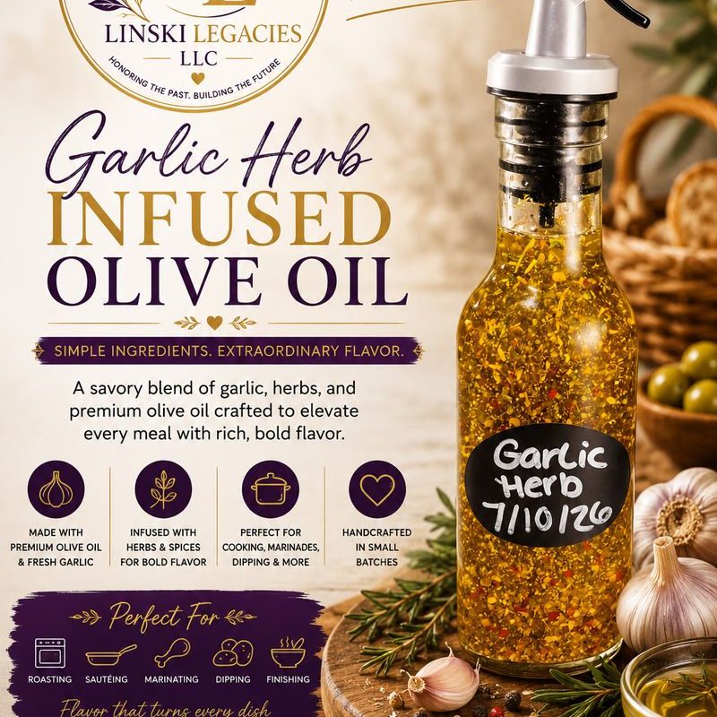 Garlic Herb Infused Olive Oil