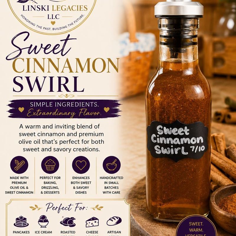 Sweet Cinnamon Swirl Infused Olive Oil